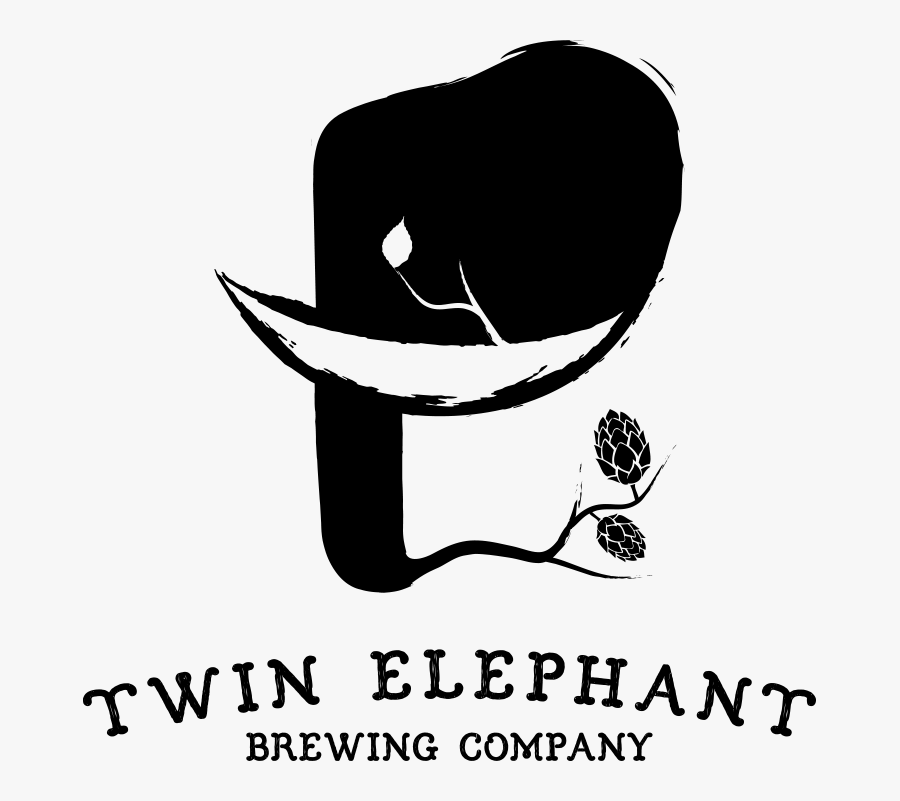 Twin Elephant Sitting In The Waiting Room Beer Label - Twin Elephant Brewing Company, Transparent Clipart