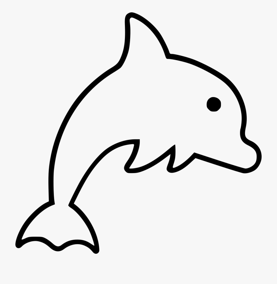 Dolphin - Dolphin Outline Bold, Transparent Clipart
