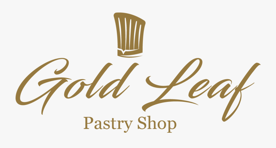 Gold Leaf Pastry Shop Cafe Logo - Calligraphy, Transparent Clipart