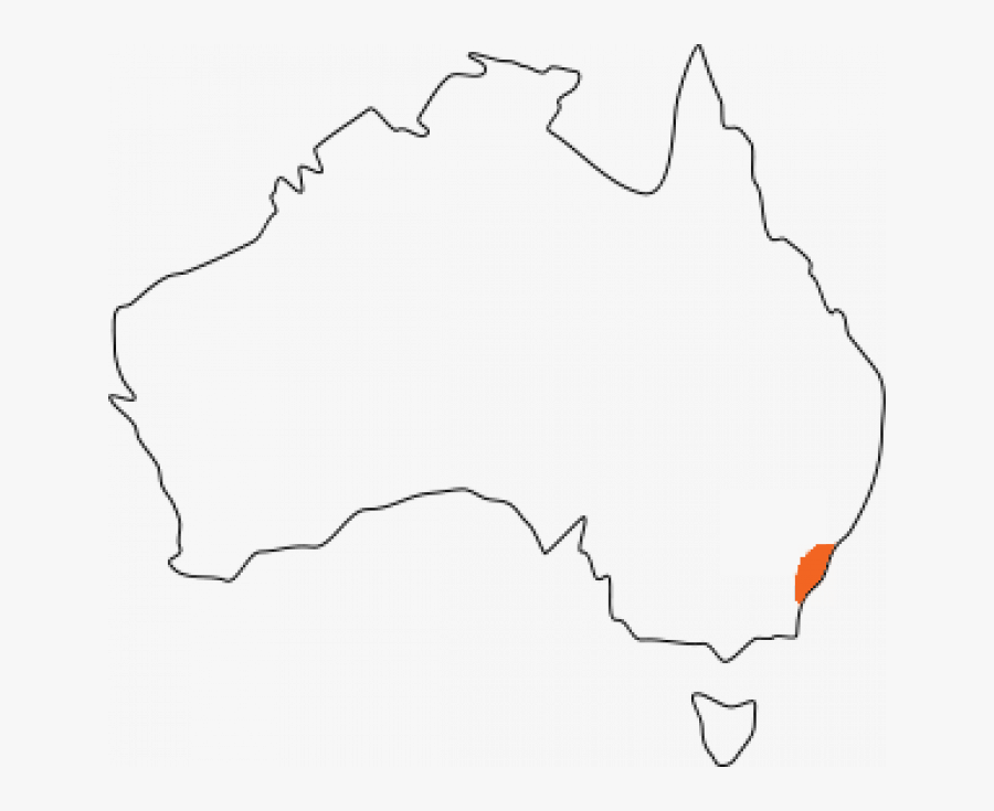 Outline Of Australia - Line Art, Transparent Clipart