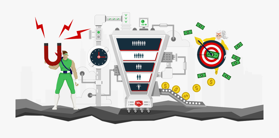Sales Funnel - Illustration, Transparent Clipart