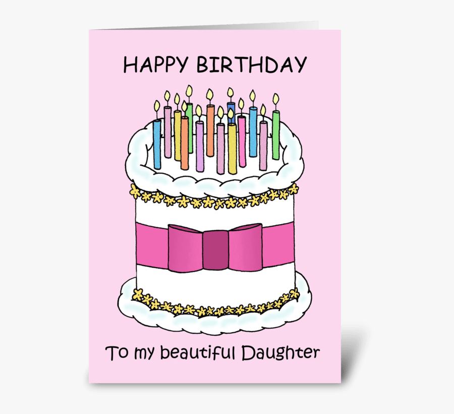 Happy Birthday Daughter Cute Cake - Feliz Cumpleaños Para Un Músico, Transparent Clipart