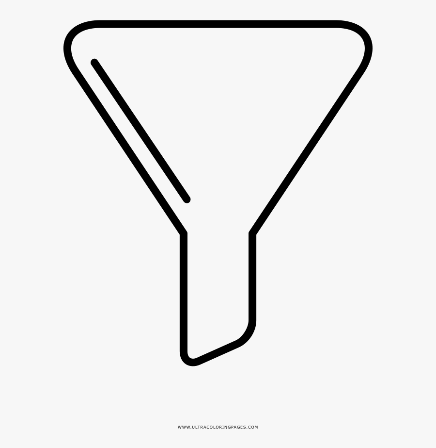 Funnel Coloring Page - Line Art, Transparent Clipart