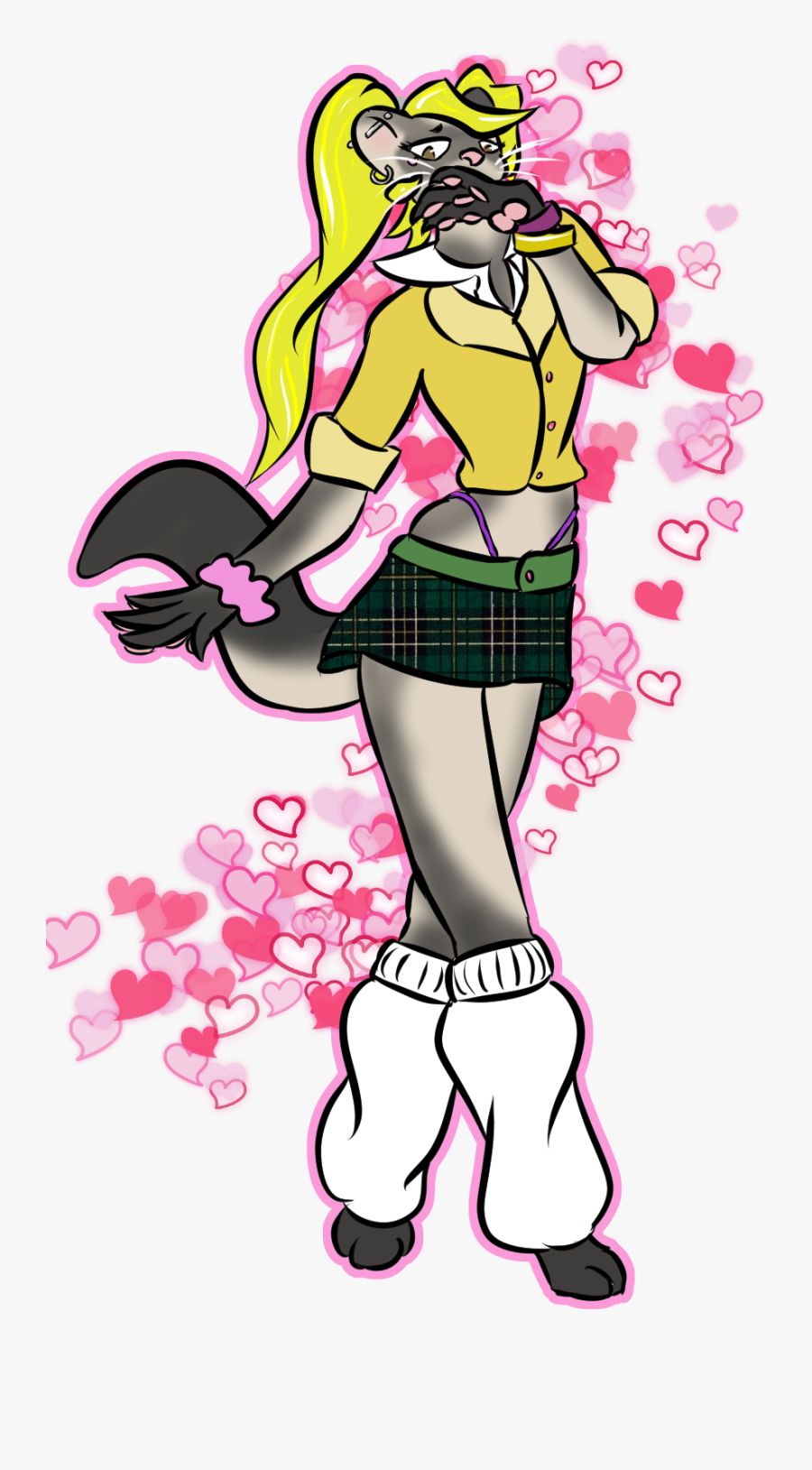 Ferret Gal - Cartoon, Transparent Clipart