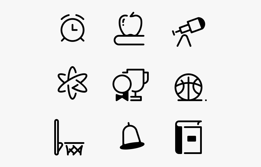 School - Witchcraft Icons, Transparent Clipart
