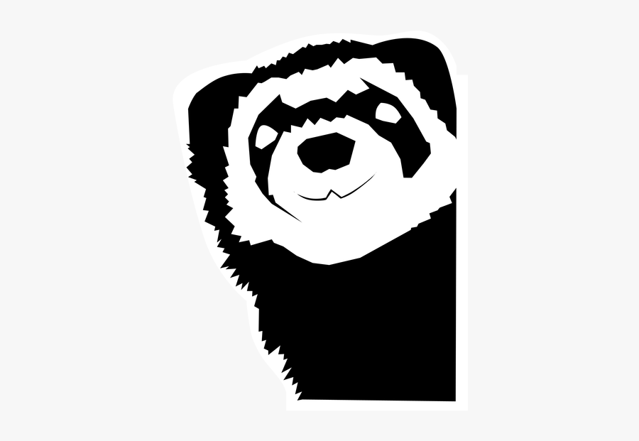 Ferret Stickers Black And White, Transparent Clipart