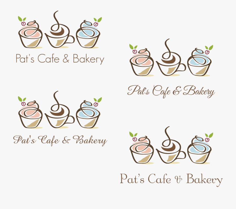 Logo Design By Dalia Sanad For Pat"s Cafe & Bakery, Transparent Clipart