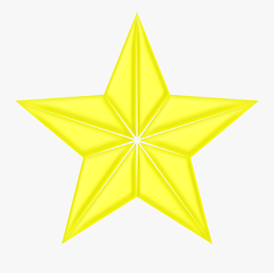 3d Segmented Yellow Star Clip Arts - Labor Day Vertical, Transparent Clipart