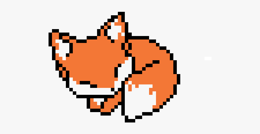 Kawaii Fox Pixel Art, Transparent Clipart