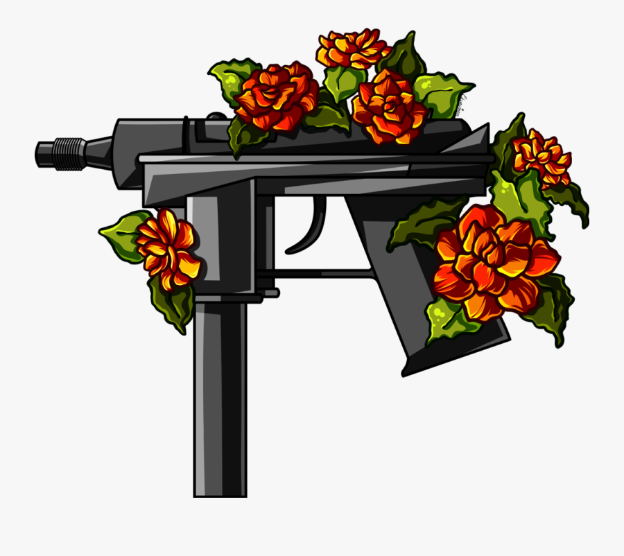 #machine #pistola #tumblr #flower #gun, Transparent Clipart