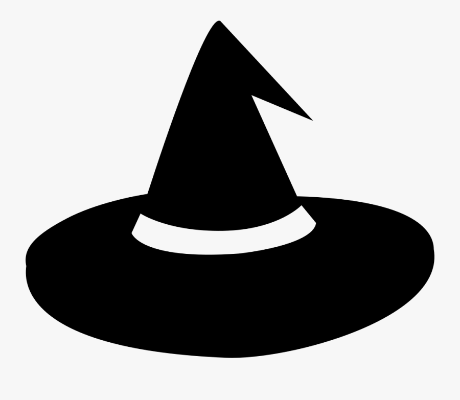 Hat For A Typical Halloween Witch - Witch Hat Svg Free, Transparent Clipart