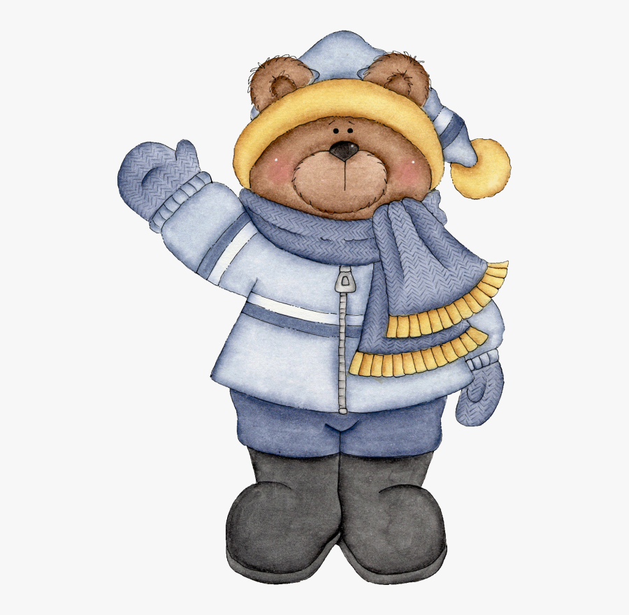 Welcome Back Clip Art Free - Winter Teddy Bear Clip Art, Transparent Clipart