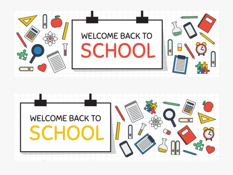 Artistic Welcome Banners, Transparent Clipart