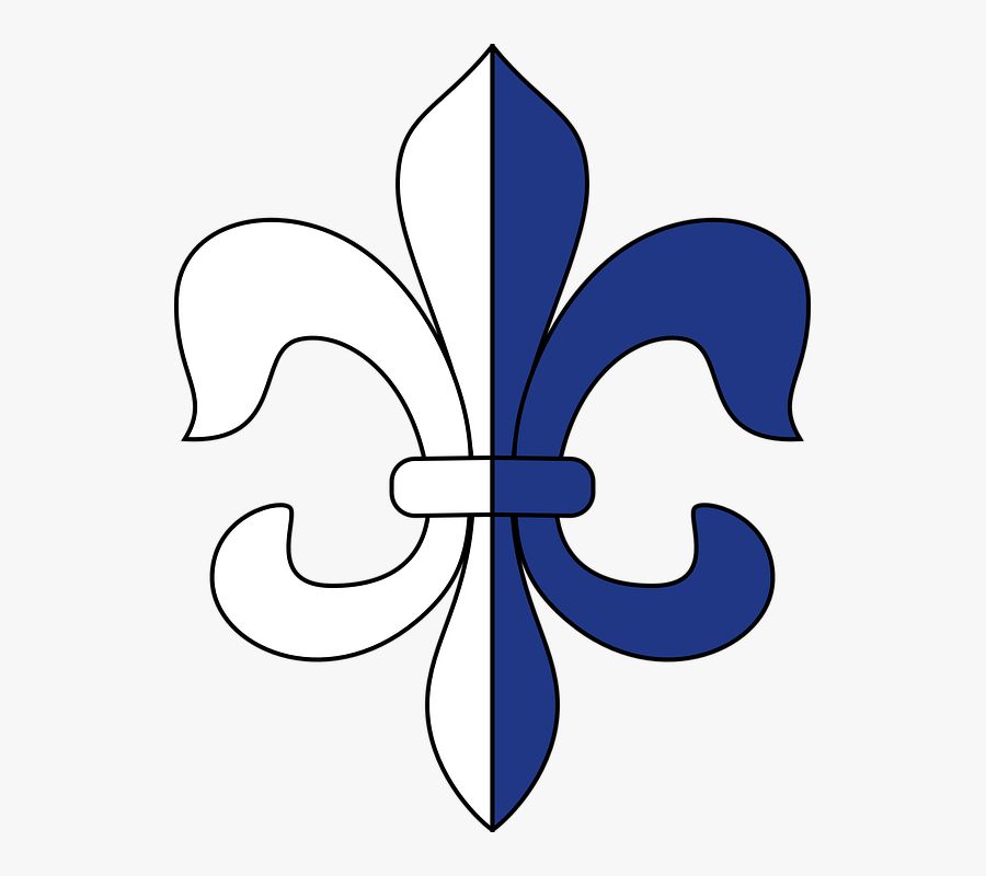 Lily, Symbols, White, Blue, Stylized, French, Design - Symbol Of A Knight, Transparent Clipart