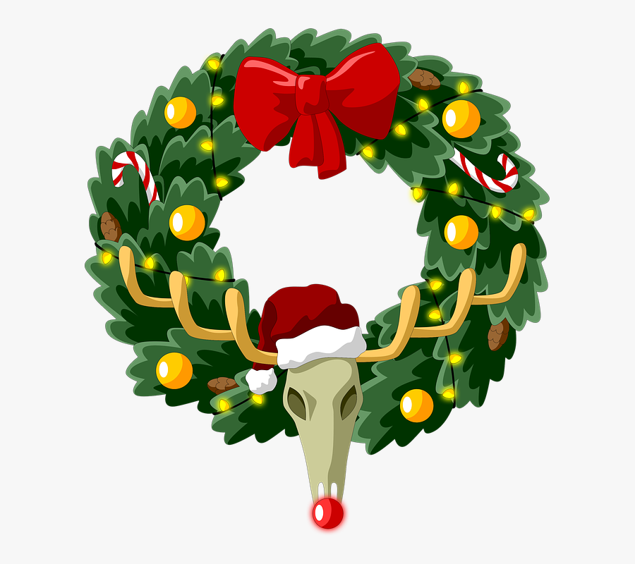 Free Advent Wreath Clip Art - New Year's Wreaths Png, Transparent Clipart