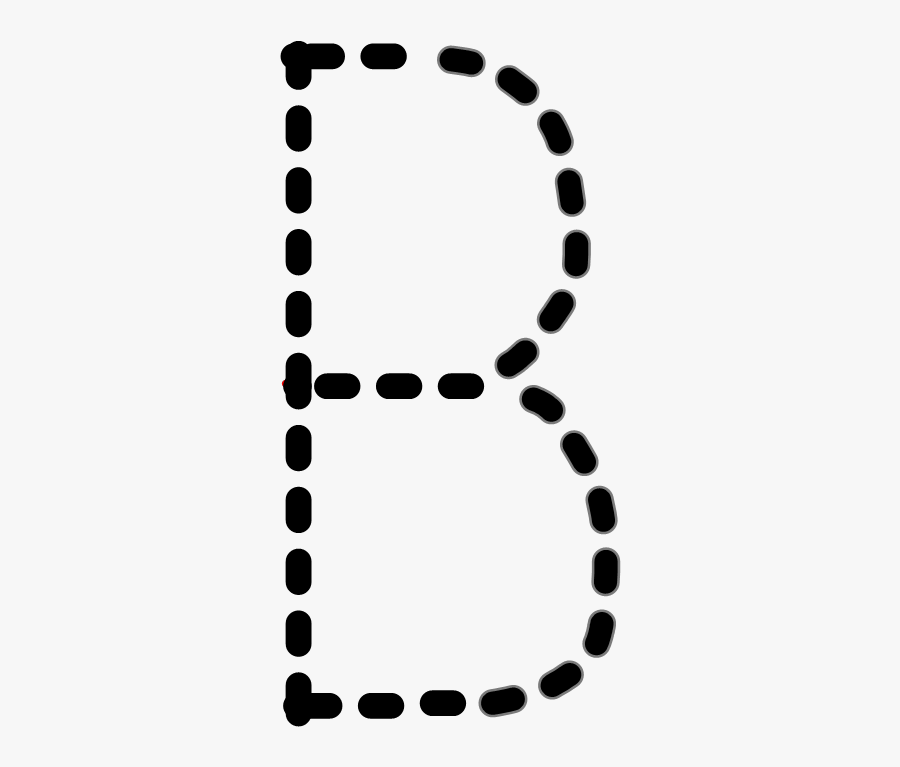 Letter B Dotted Lines, Transparent Clipart