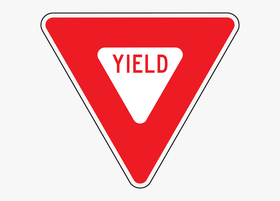 Yield Sign, Transparent Clipart