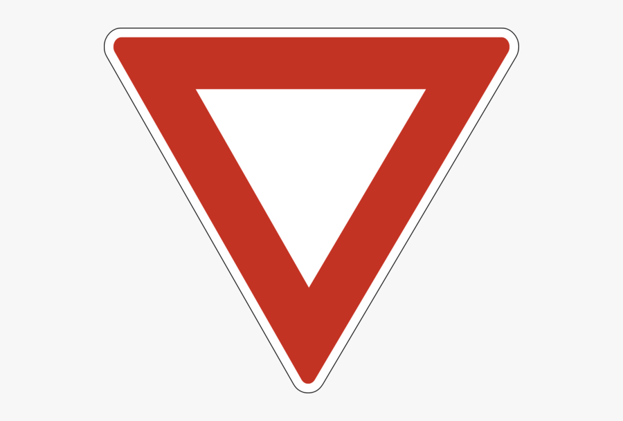 Transparent Yield Sign Png - Yield The Right Of Way Sign, Transparent Clipart