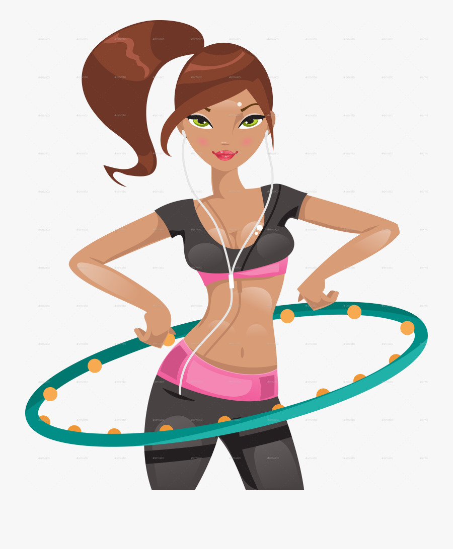 Exercising Clipart Hula Hoop - Exercise Hula Hoop Clipart, Transparent Clipart