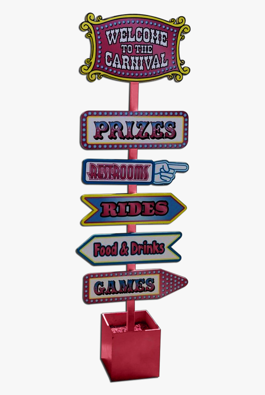 Clip Art Carnival Signage - Welcome To The Carnival, Transparent Clipart