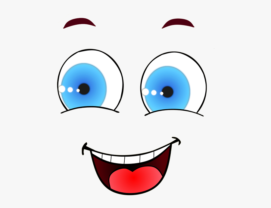 Face, Smiley, Laugh, Joy, Eyes, Mouth, Comic - Olhos E Boca Png, Transparent Clipart