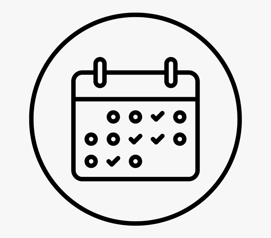 Calendar Black Icon Png, Transparent Clipart