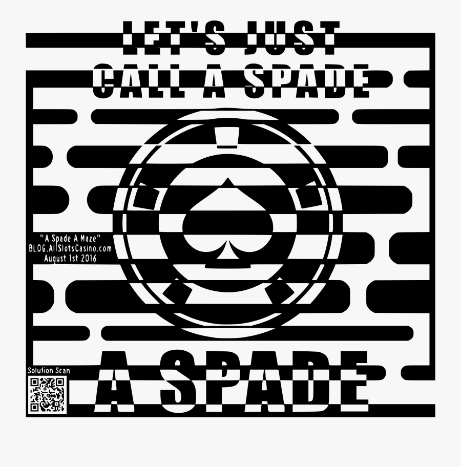 Call A Maze A Spade Clip Arts - Poster, Transparent Clipart