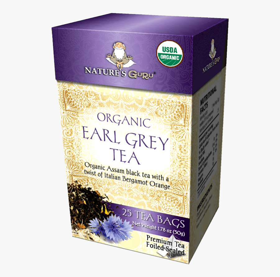 Organic Earl Gray Pyramid Tea Bags - Earl Grey Tea Packaging, Transparent Clipart