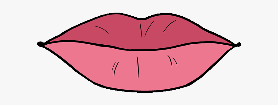 How To Draw Lips - Lips Drawing, Transparent Clipart