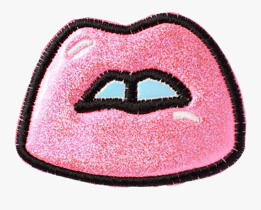 Puffy Lips Patch, Transparent Clipart