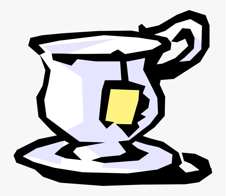 Vector Illustration Of Teacup Cup With Tea Bag For, Transparent Clipart