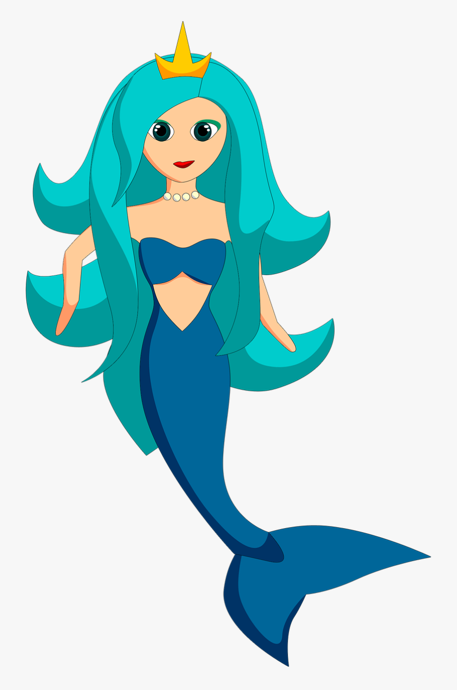 Mermaid, Princess, Sea, Blue - Amanda Class 10 English, Transparent Clipart