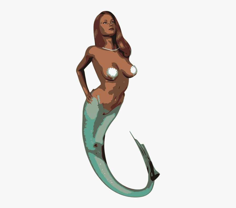 Free - Mermaid - Clipart - Realistic Mythical Creature Mermaids Drawings, Transparent Clipart