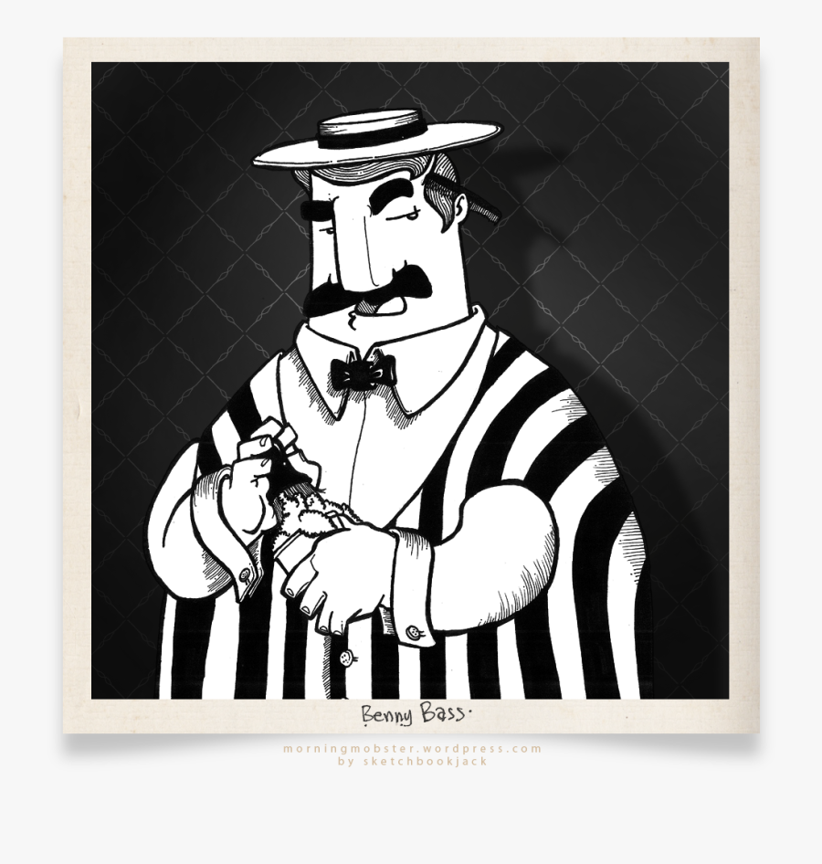 Benny Bass Daily Mobster Sketchbookjack Cartoon Illustration - Illustration, Transparent Clipart