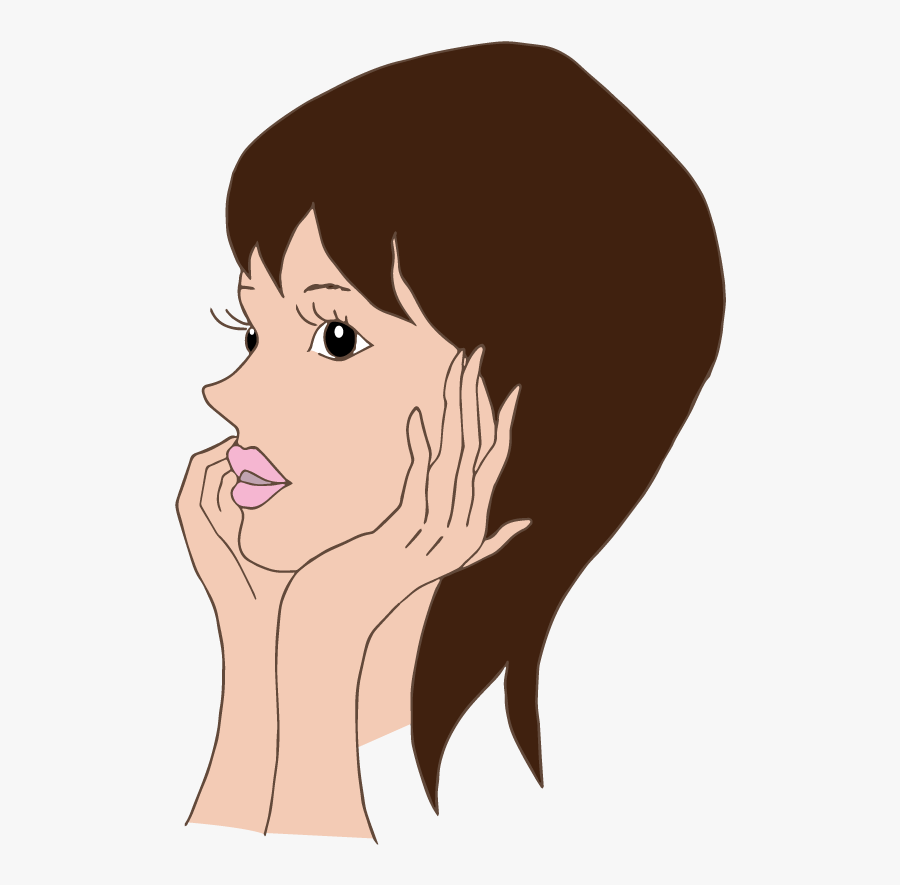 Woman"s Face - Cartoon, Transparent Clipart