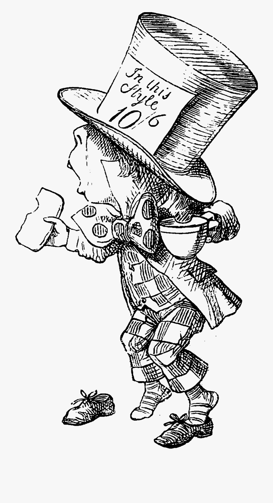 Mad Hatter Png - Mad Hatter Alice In Wonderland Book, Transparent Clipart