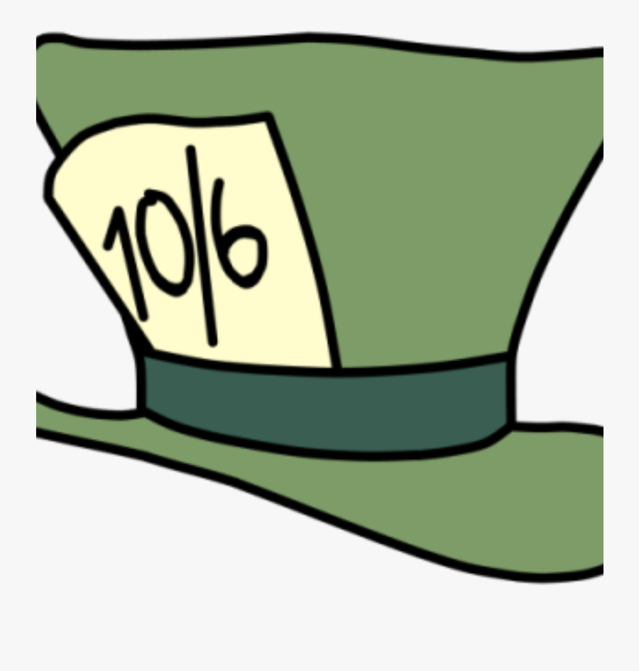 Transparent Mad Hatter Clipart - Mad Hatter Hat Drawing, Transparent Clipart
