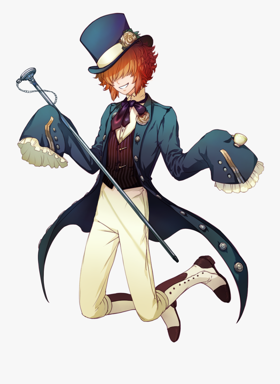 "friendly Hatter - Alice In Wonderland Mad Hatter Anime, Transparent Clipart