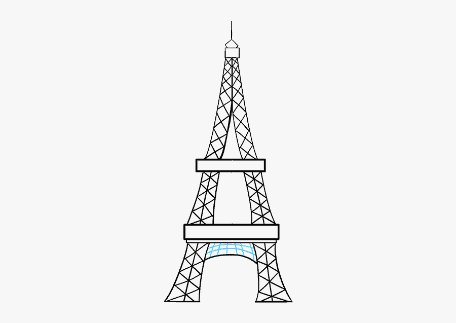 How To Draw Eiffel Tower - Easy Eiffel Tower Sketch, Transparent Clipart