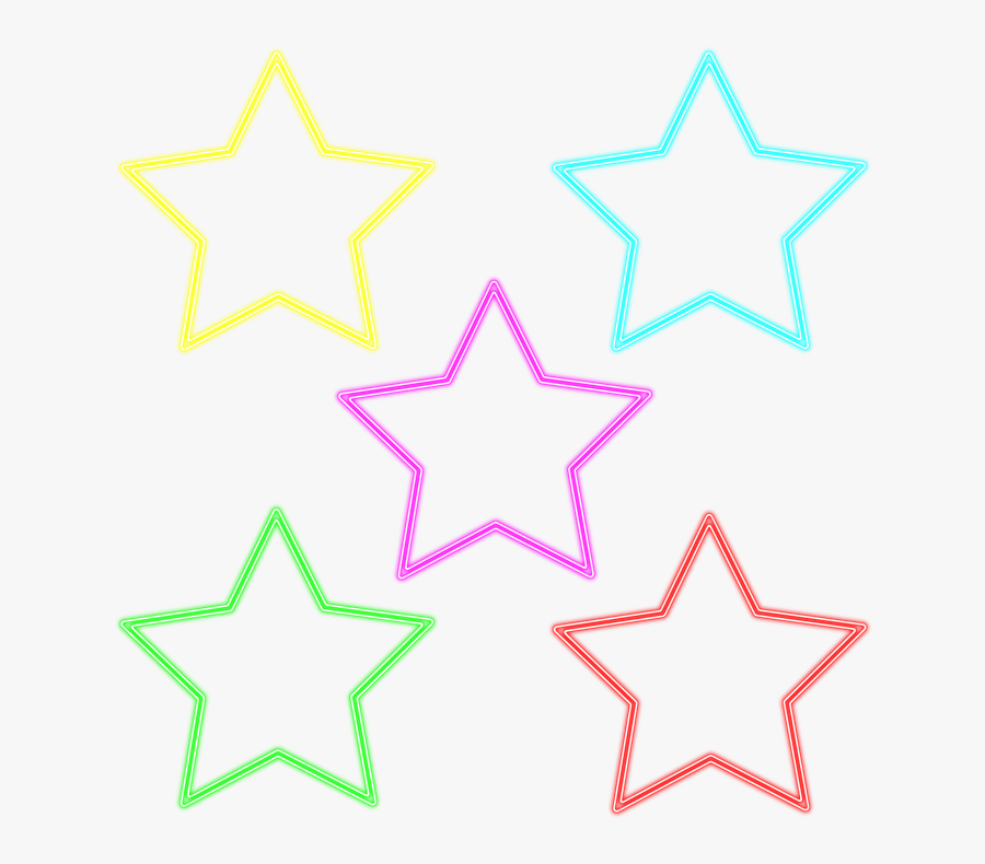 Star, Neon - Draw A Diamond Star, Transparent Clipart