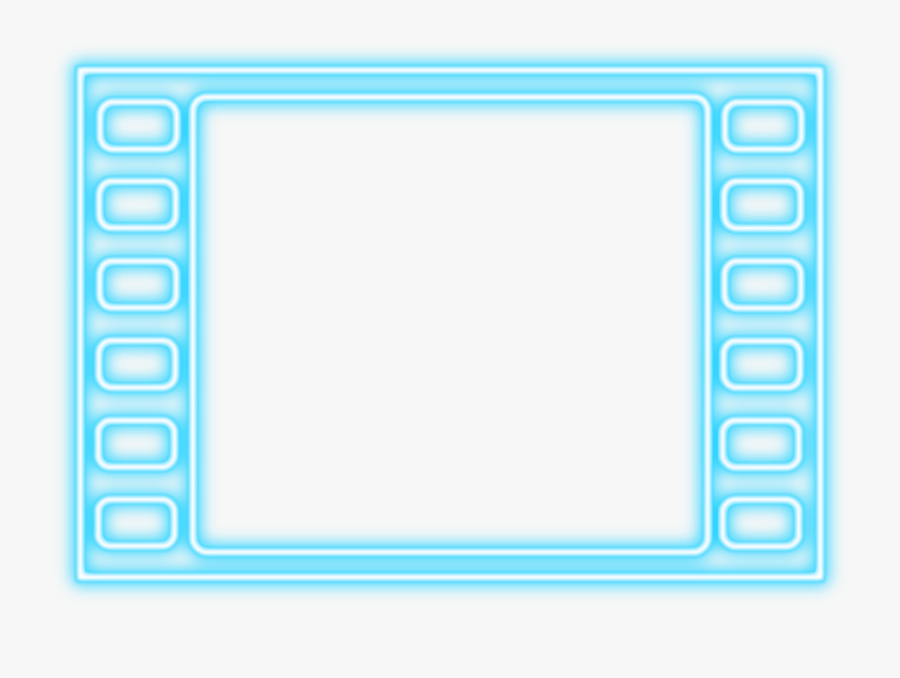Neon Human Resources Frame Video Free Picture - Frame Blue Neon Png, Transparent Clipart