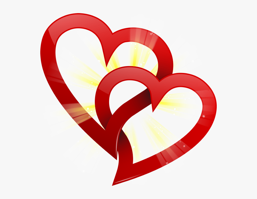Transparent Heart Sticker Png - Double Heart Images Png, Transparent Clipart