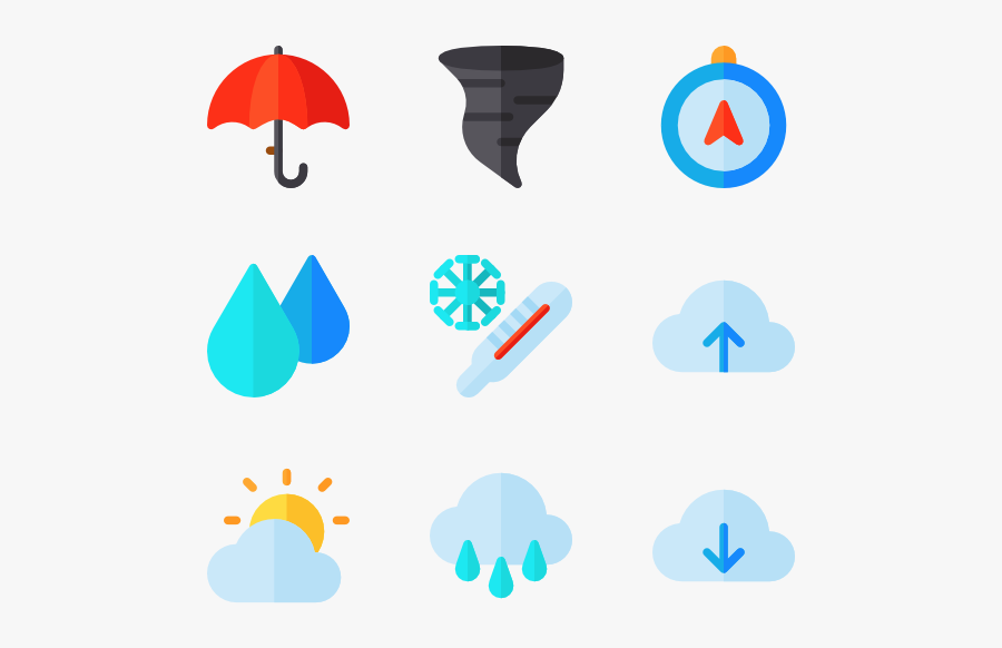 Weather - Storm Flat Icon Png, Transparent Clipart