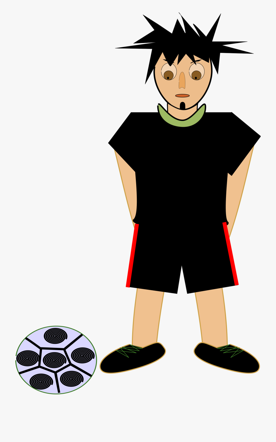 Onlinelabels Clip Art - Personajes De Futbol Animados Png, Transparent Clipart