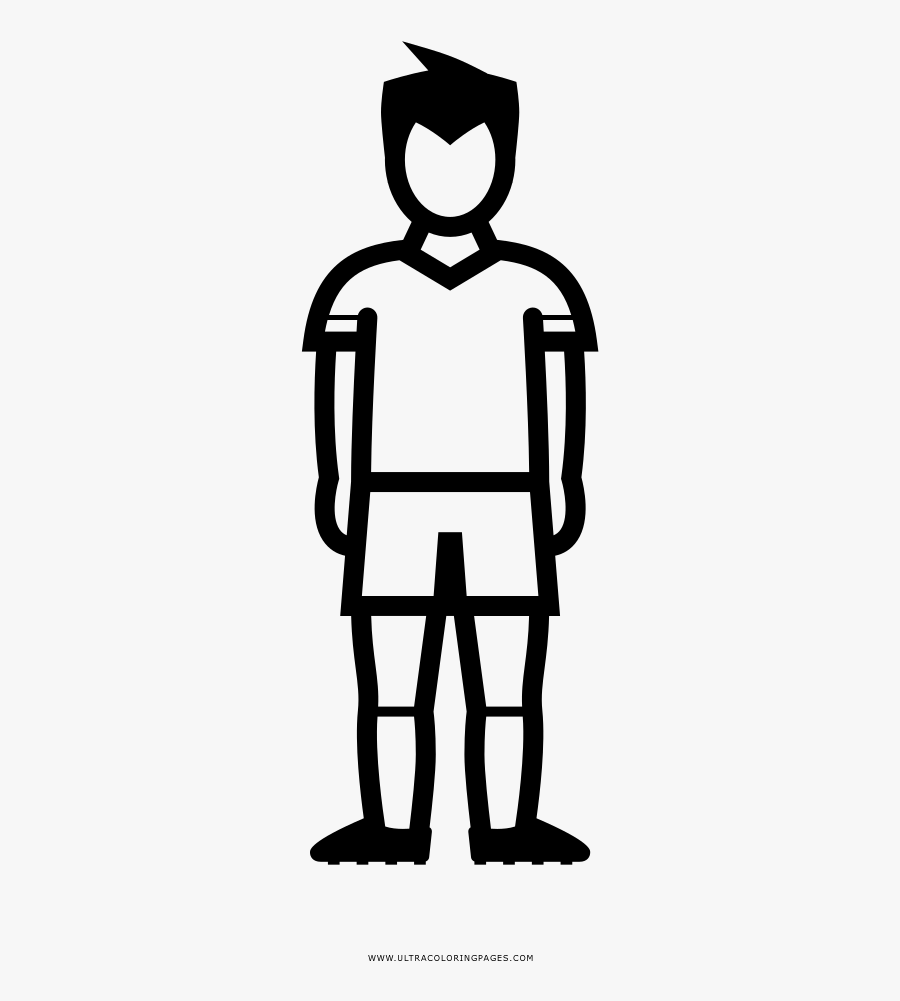 Soccer Player Coloring Page - Jugadores De Futbol Para Iluminar, Transparent Clipart