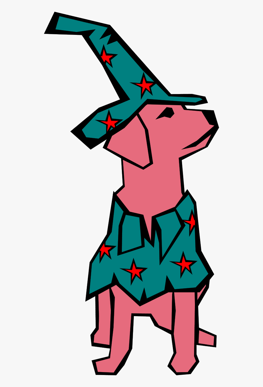 Dog Sitting Wearing Tall Hat - Halloween Costumes For Pets Clip Art, Transparent Clipart
