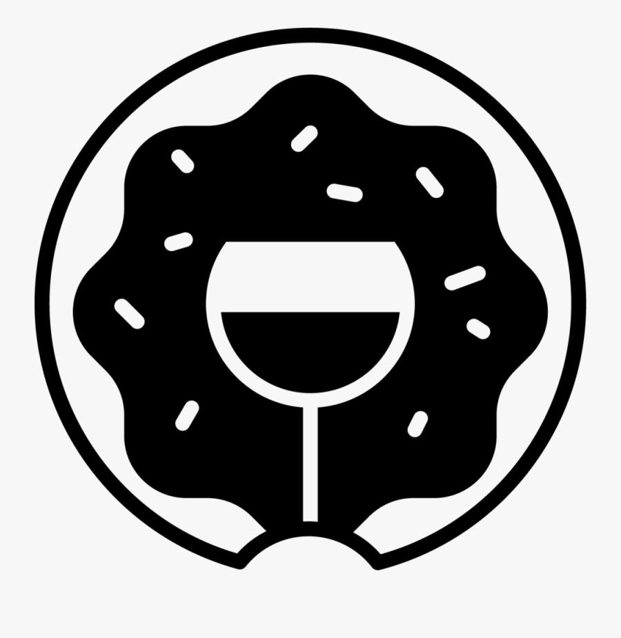 Donut Clip Art Black And White, Transparent Clipart