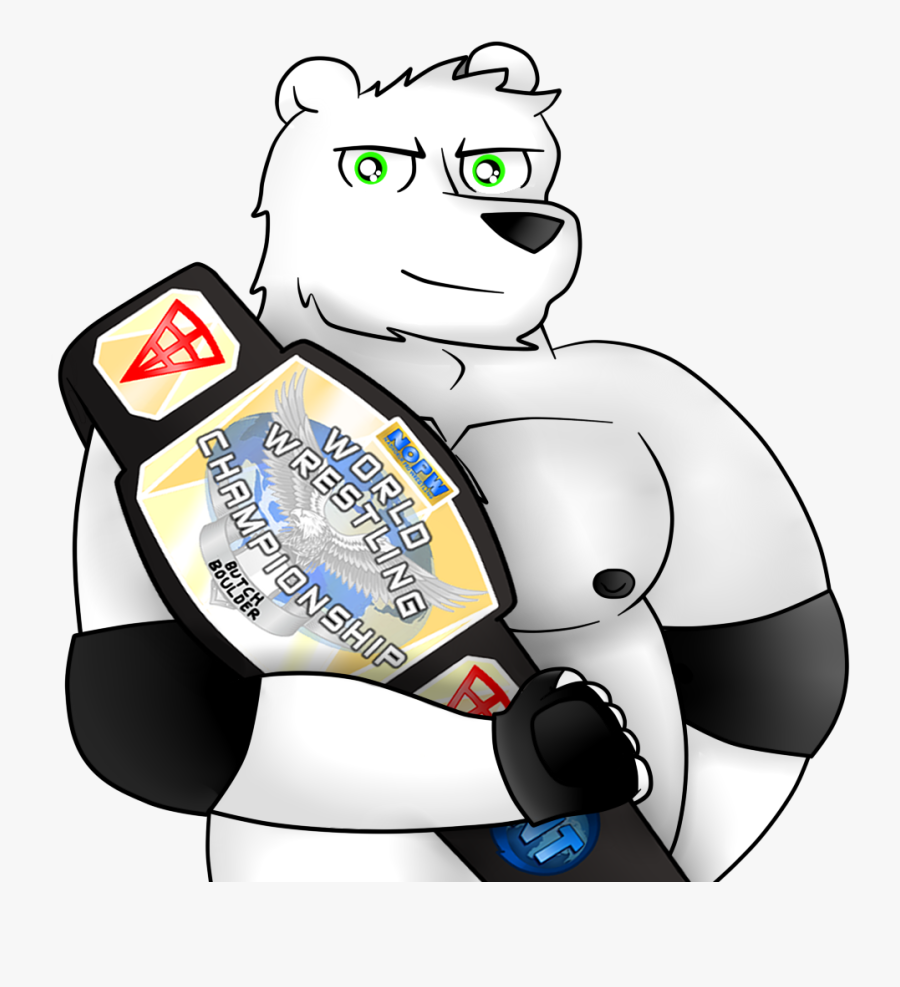 Butch Boulder As The Champ - Cartoon, Transparent Clipart