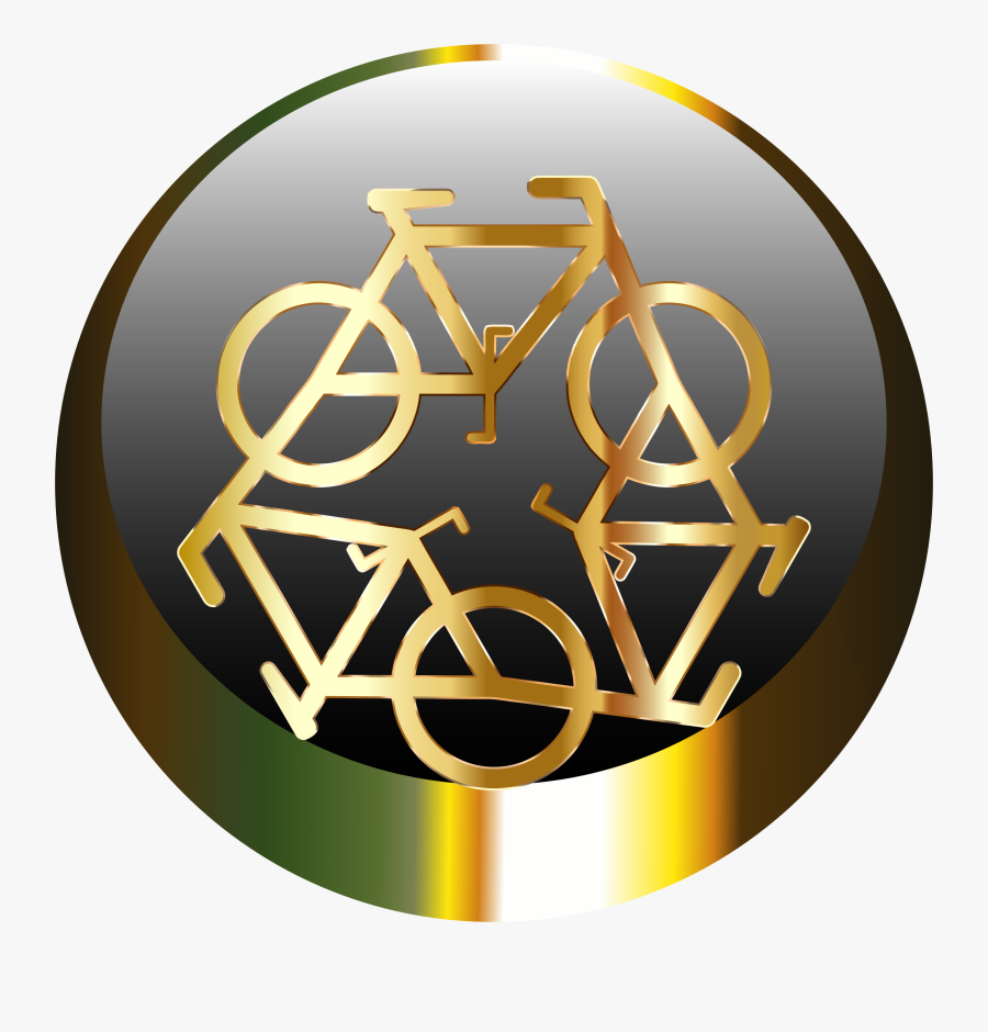 Golden Recycle Icon Clip Arts - Recycle Symbol, Transparent Clipart