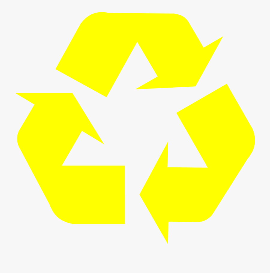 Recycle Symbol Yellow, Transparent Clipart